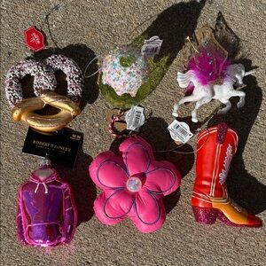 Colorful Christmas Ornaments Set - NWT